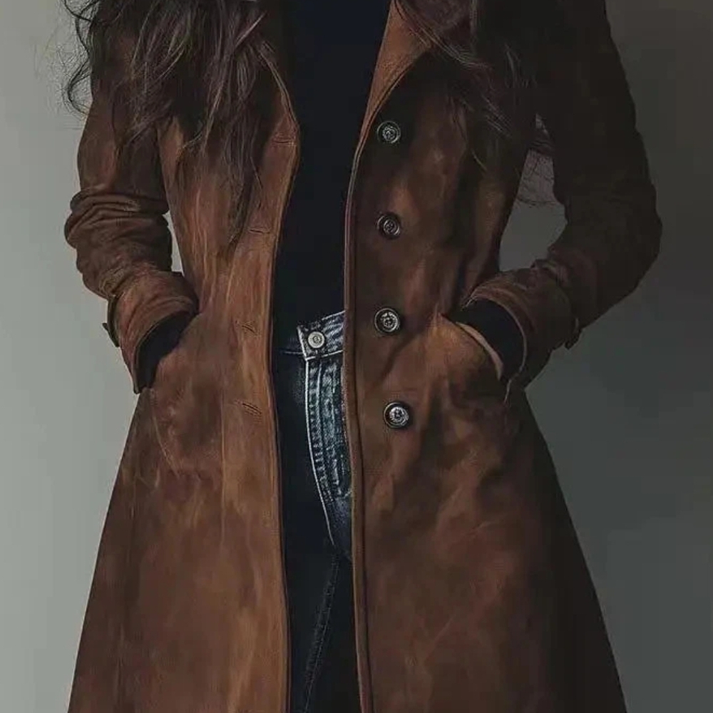 Women's Brown Long Coat